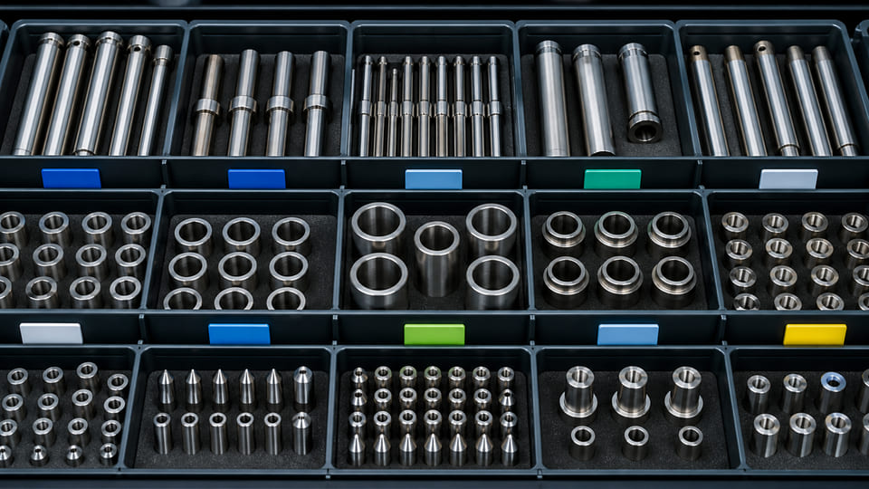 Organized precision components for coordinated sourcing