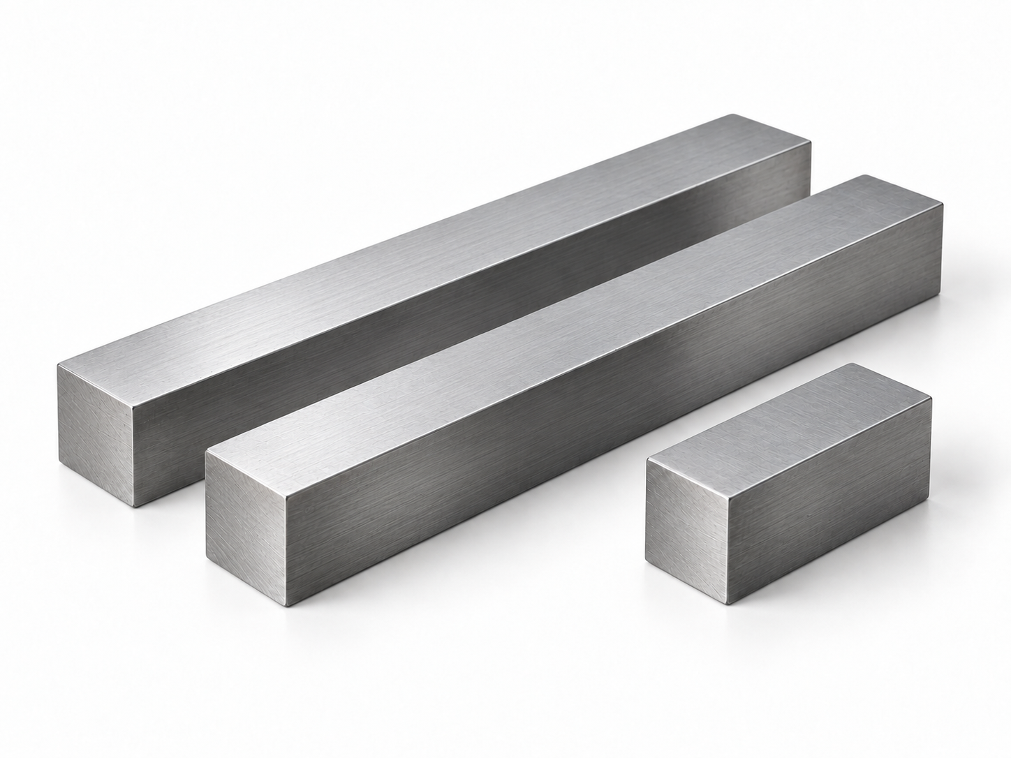 Illustrative precisely ground rectangular steel bar stock; not proof of material grade